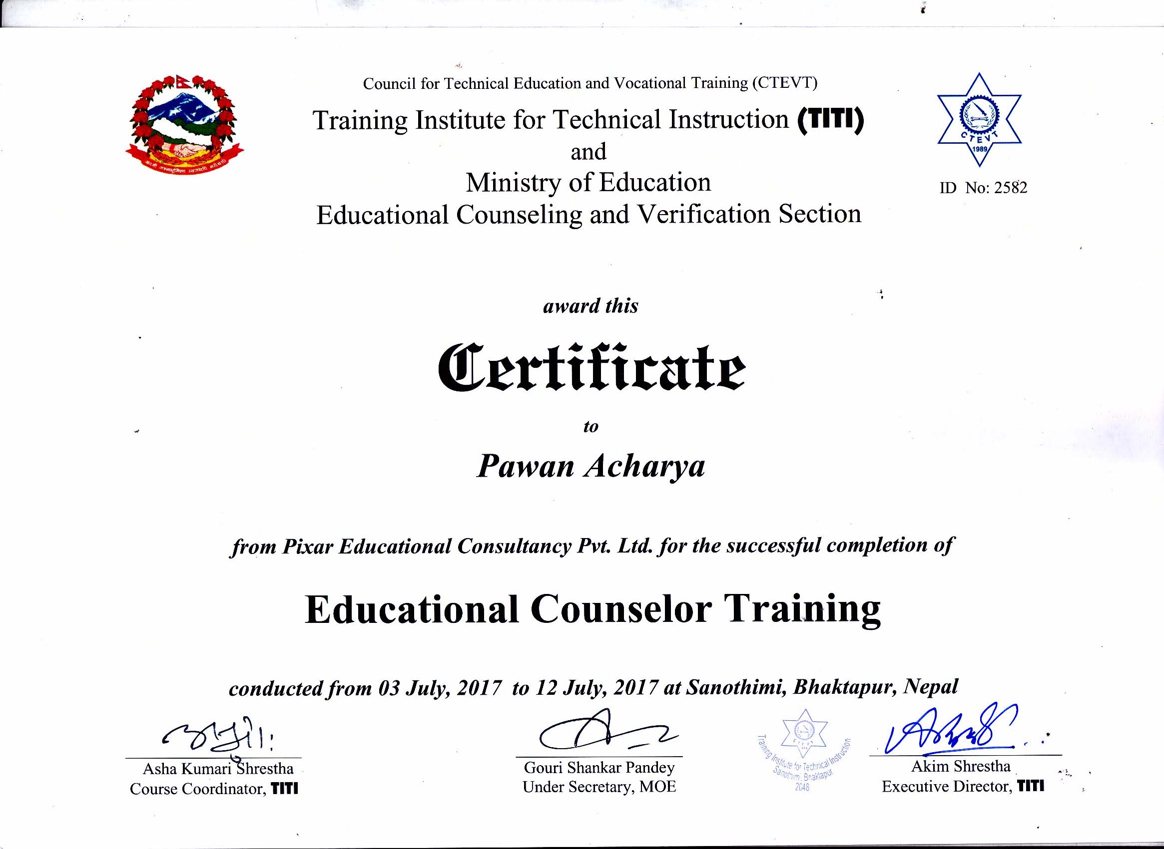 Educational Counsellor Training